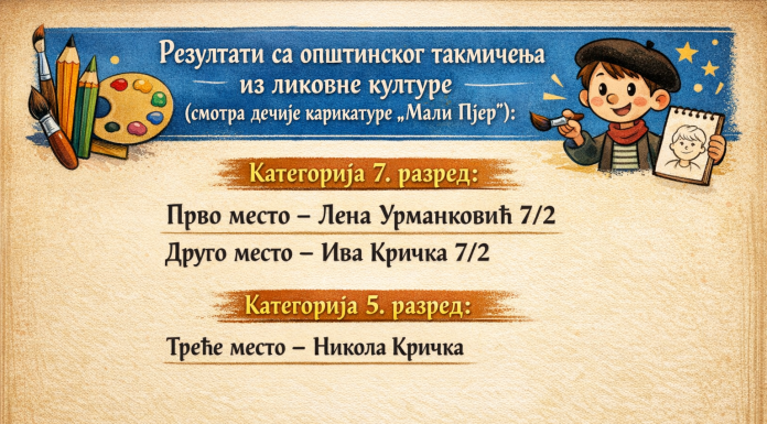 ОПШТИНСКО ТАКМИЧЕЊЕ ИЗ ЛИКОВНЕ КУЛТУРЕ